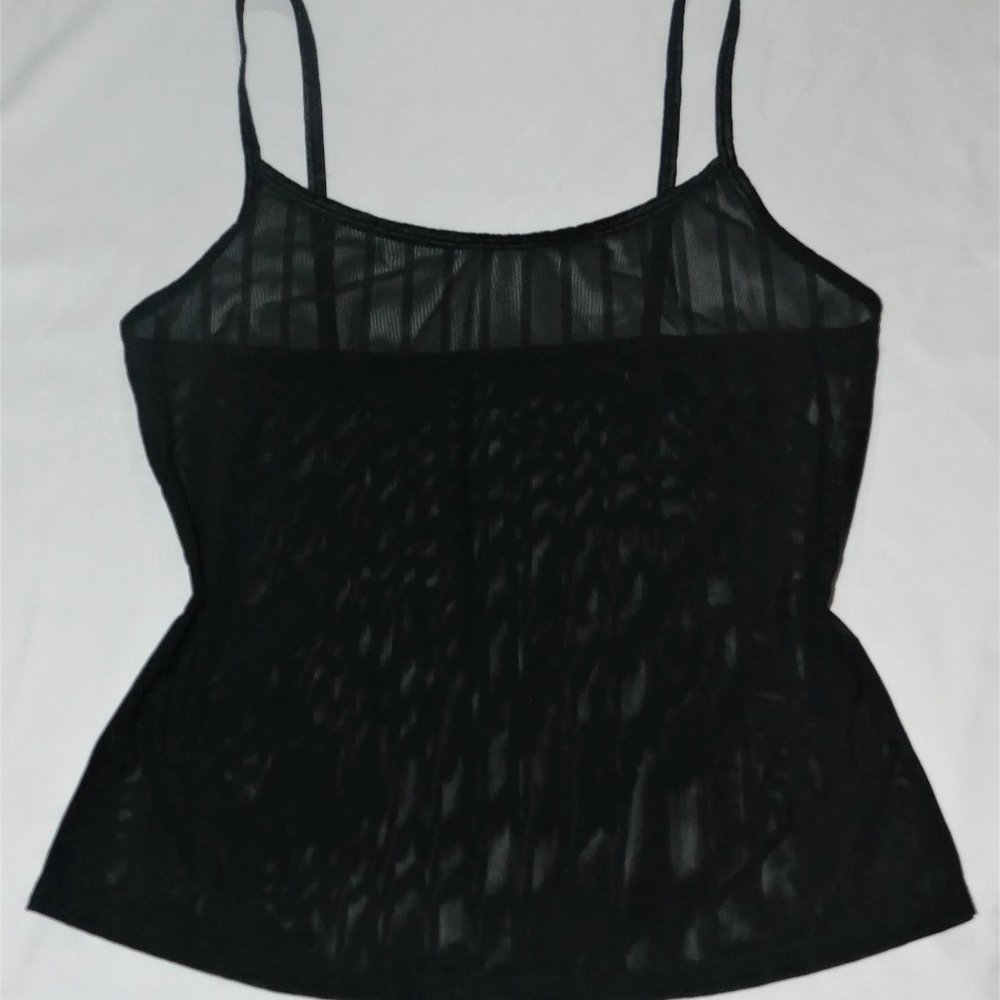 Black Mesh Tank Top